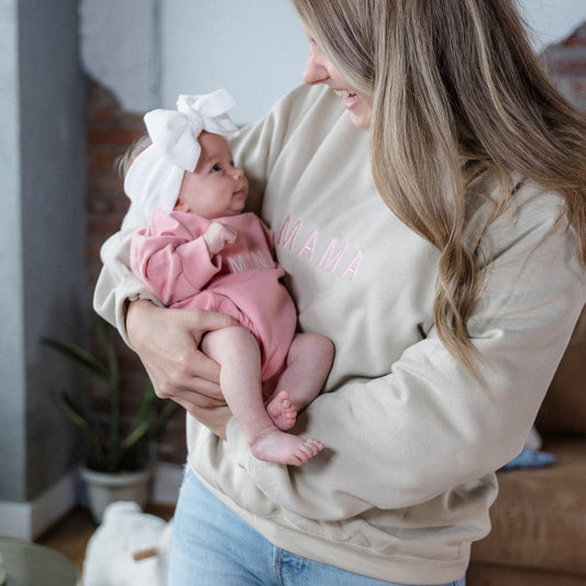Baby Bubble Romper Sweatshirt | Mauve