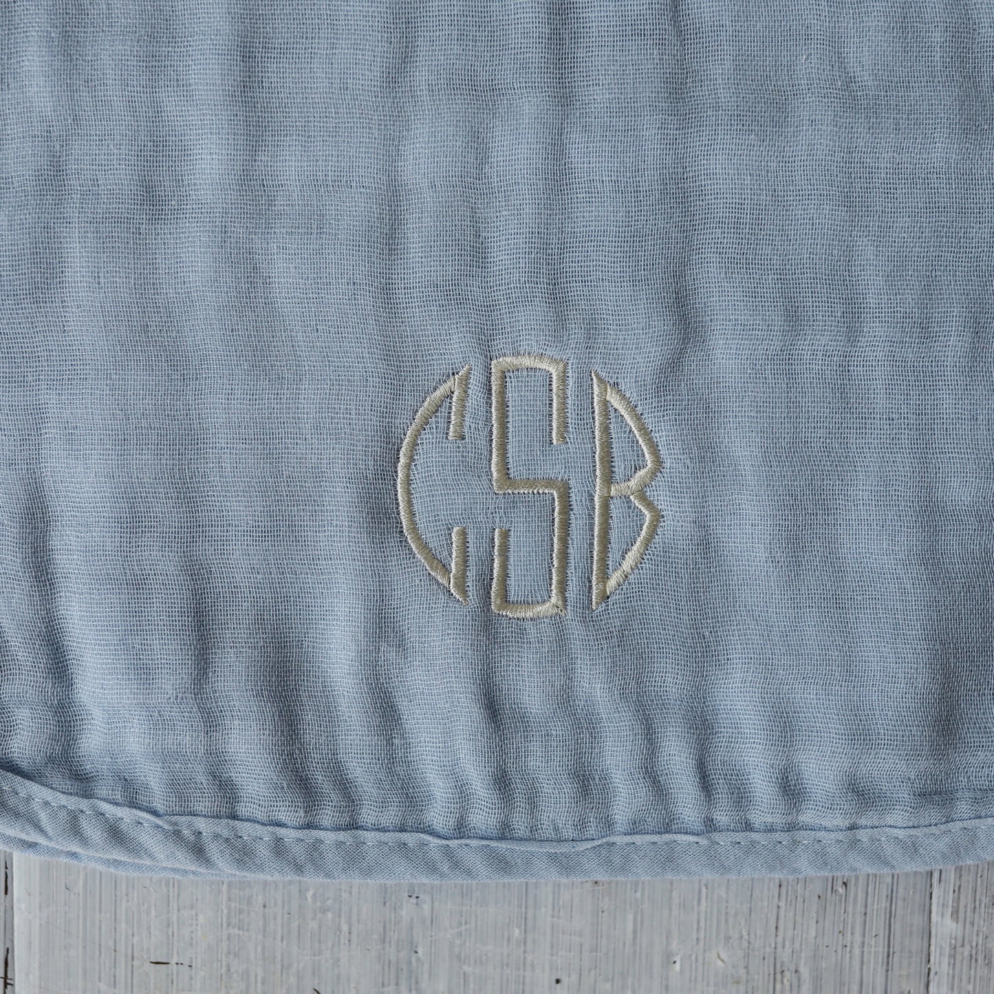 Personalized Burp Cloth | Dusty Blue