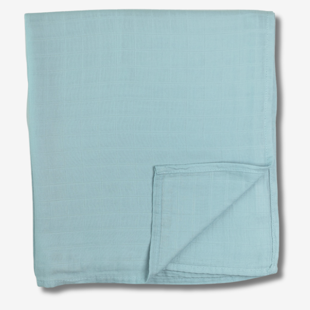 Personalized Embroidered Swaddle | Light Blue