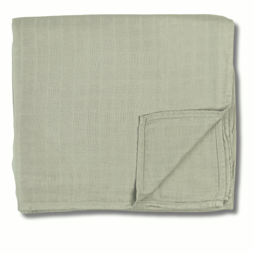 Personalized Embroidered Swaddle | Light Grey