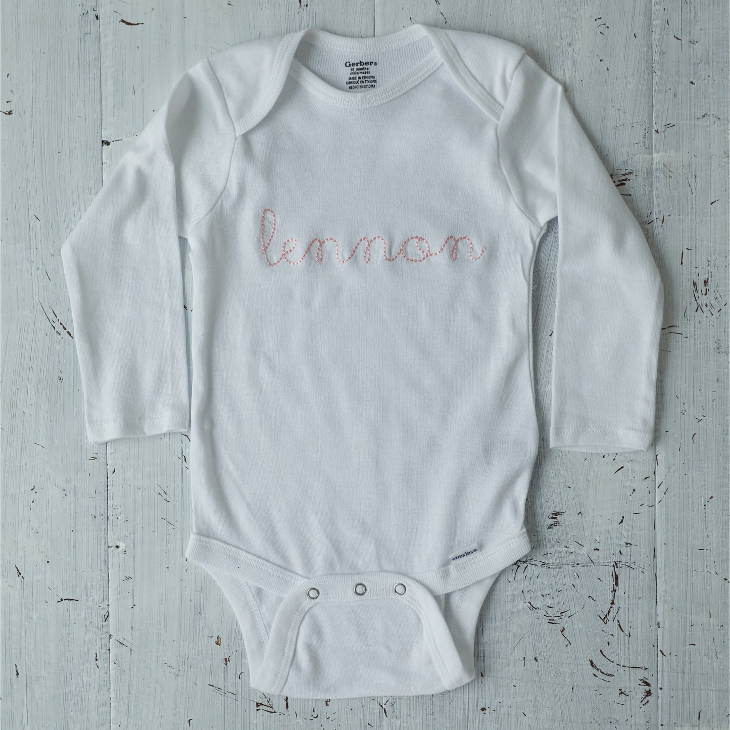 Personalized Embroidered Long Sleeve Onesie®