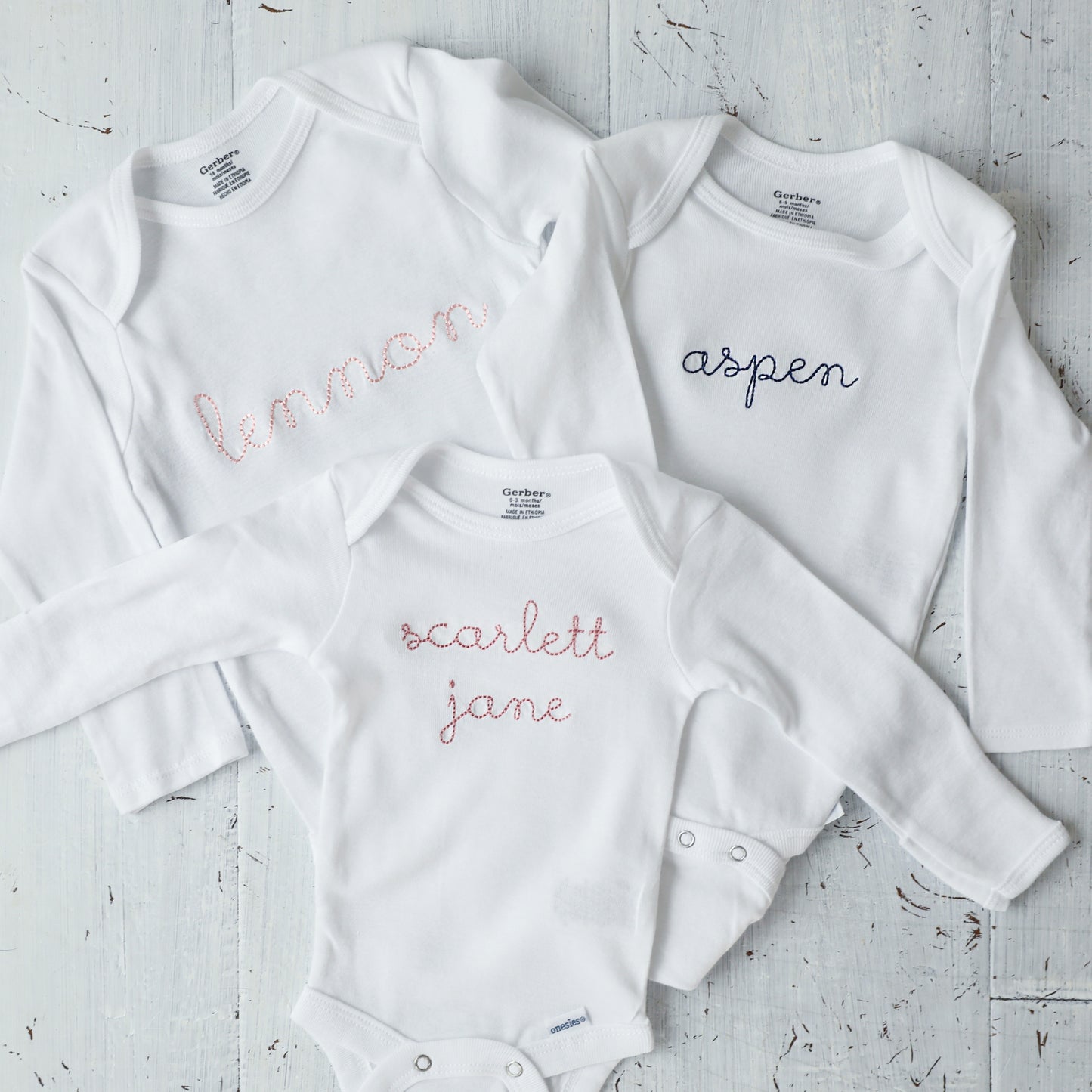 Personalized Embroidered Long Sleeve Onesie®