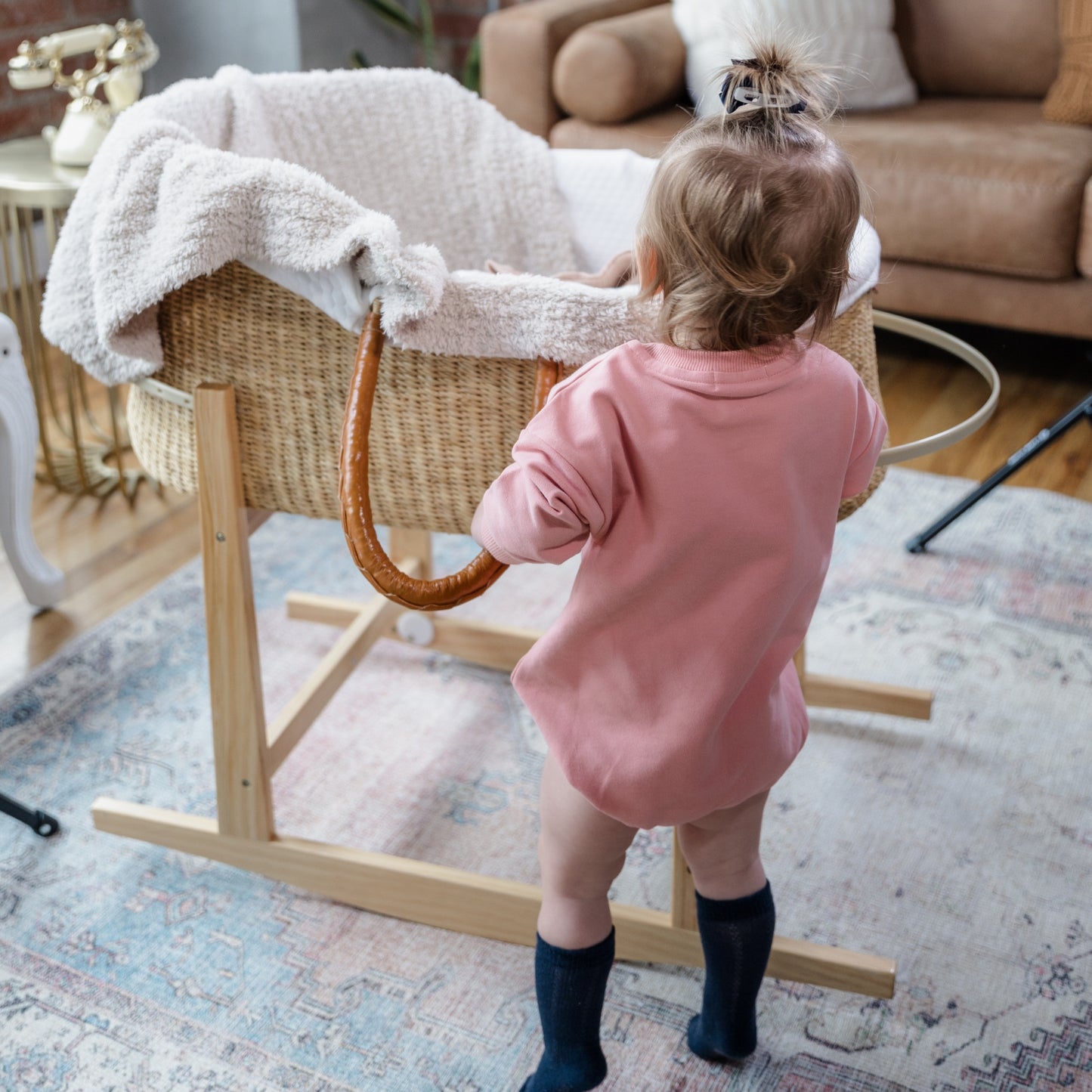 Baby Bubble Romper Sweatshirt | Mauve