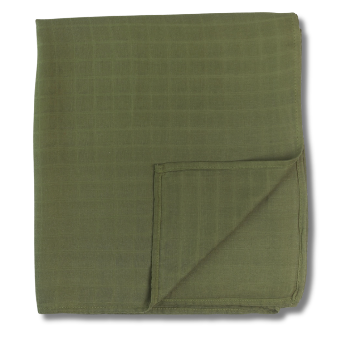 Personalized Embroidered Swaddle | Olive