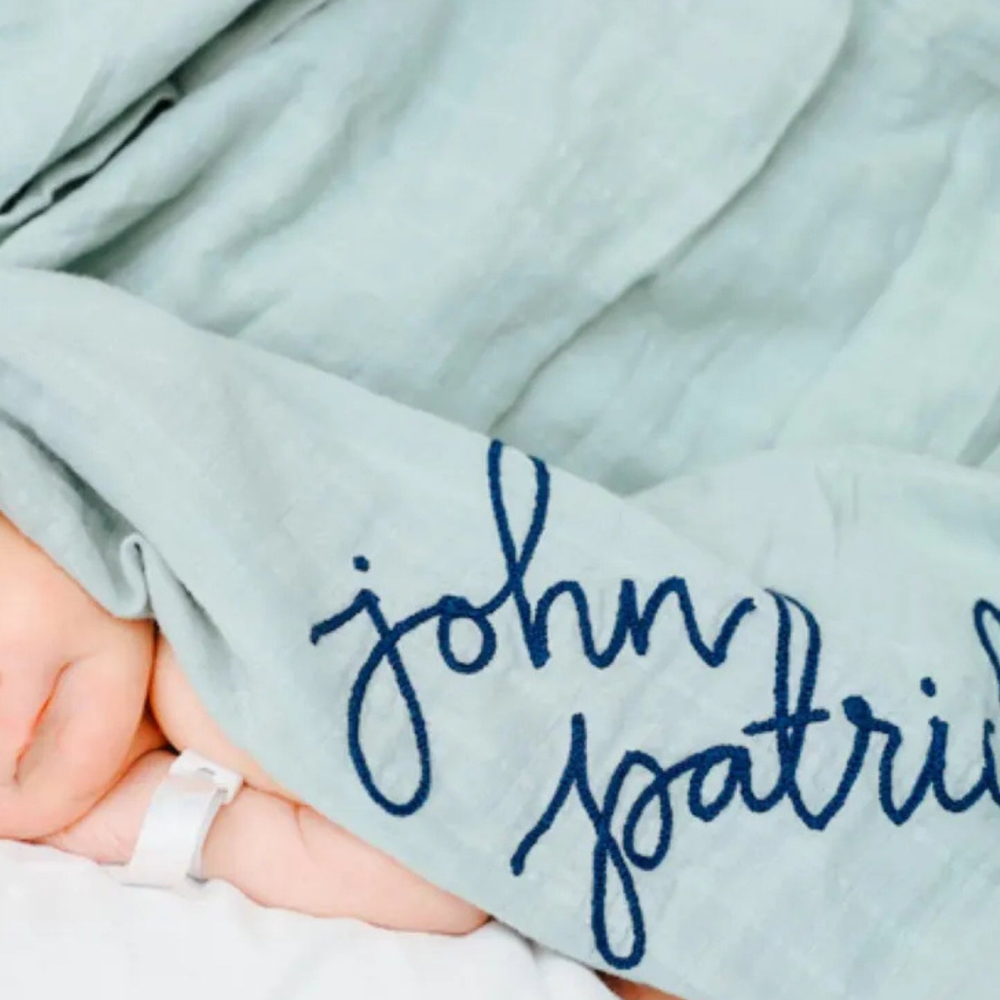Personalized Embroidered Swaddle | Sage