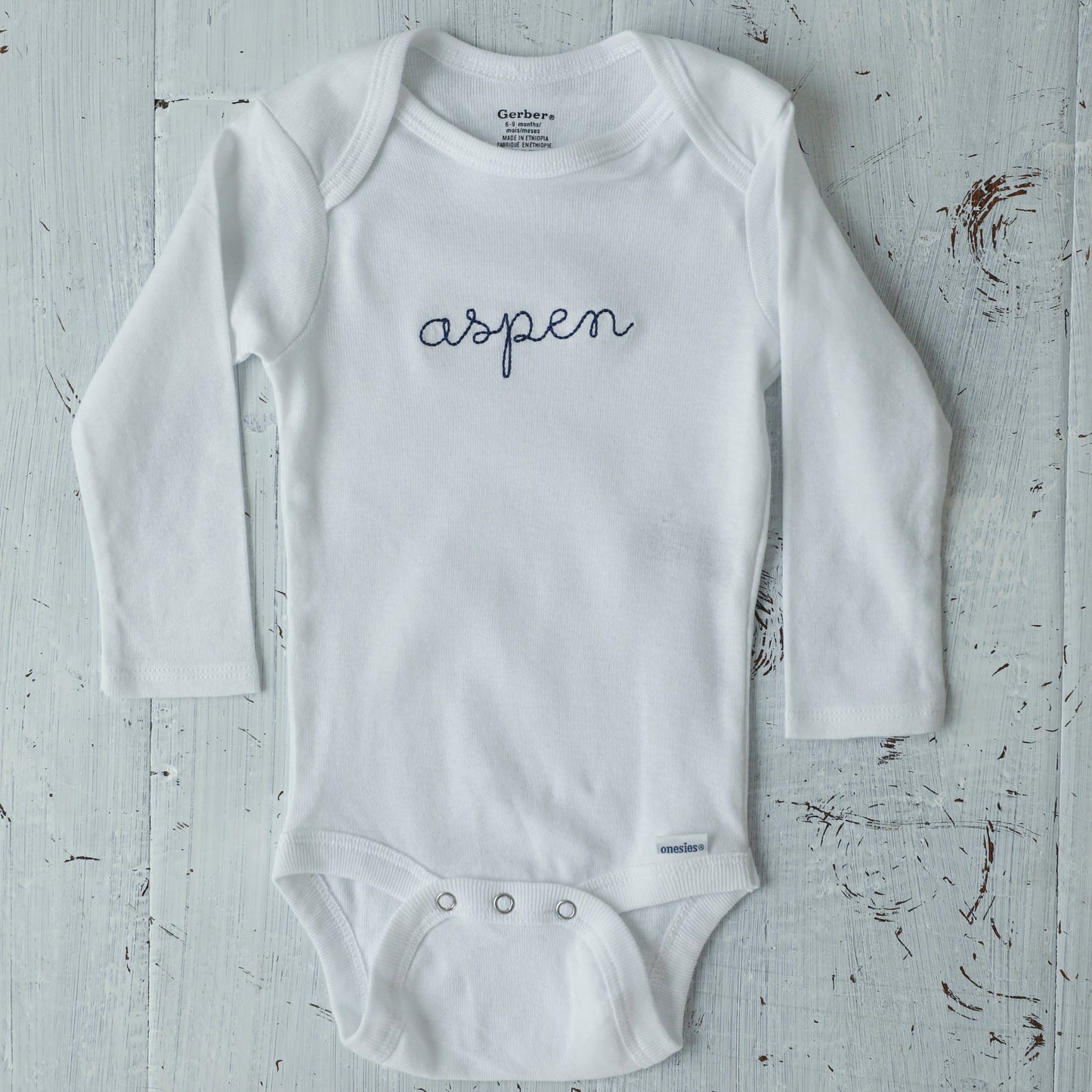 Personalized Embroidered Long Sleeve Onesie®