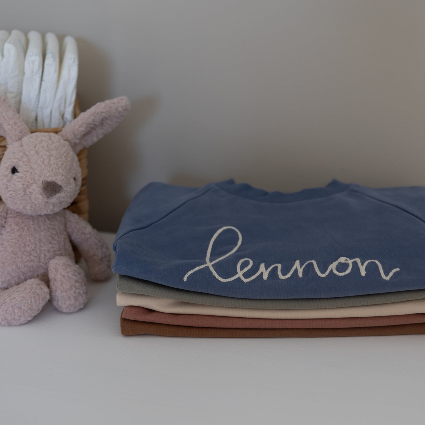 Personalized Embroidered Toddler Sweatshirt | Sage