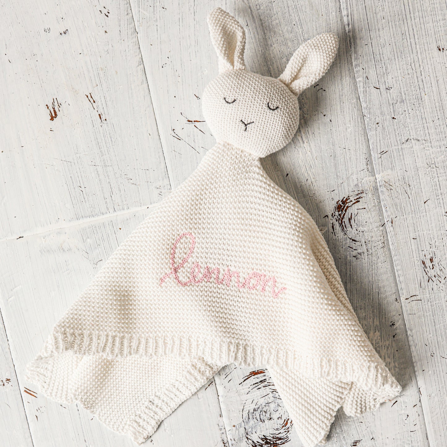 Bunny Crochet Lovie | White