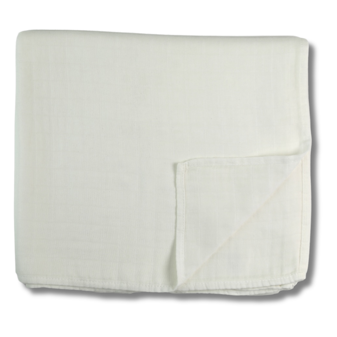 Personalized Embroidered Swaddle | White
