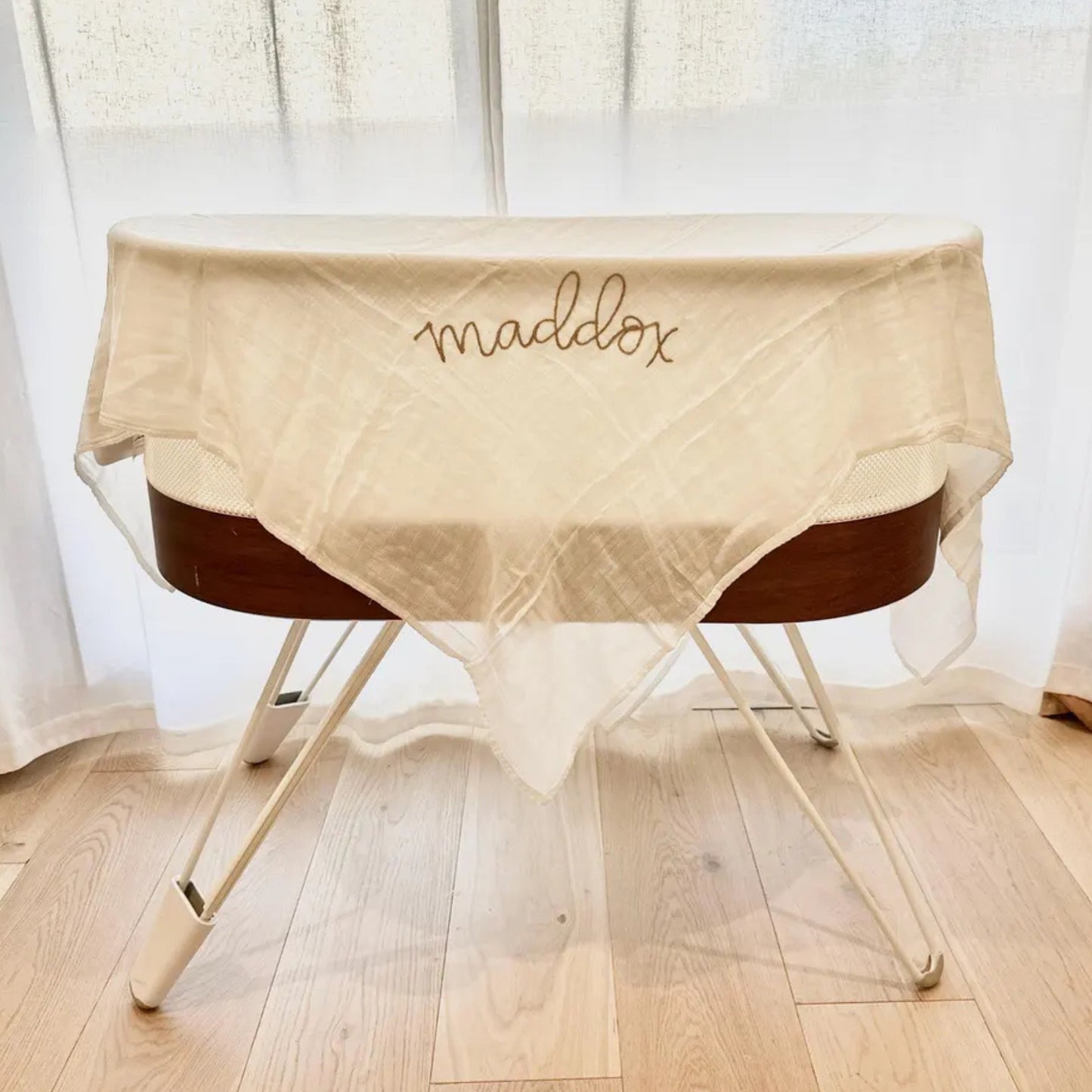 Personalized Embroidered Swaddle | White