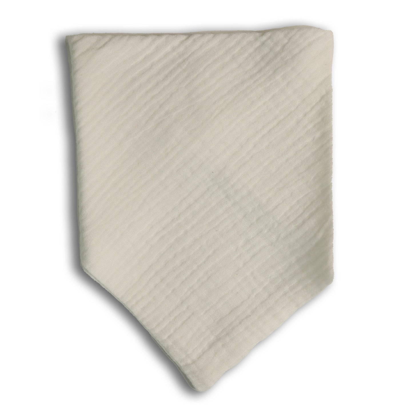 Embroidered Bib Bandana | White