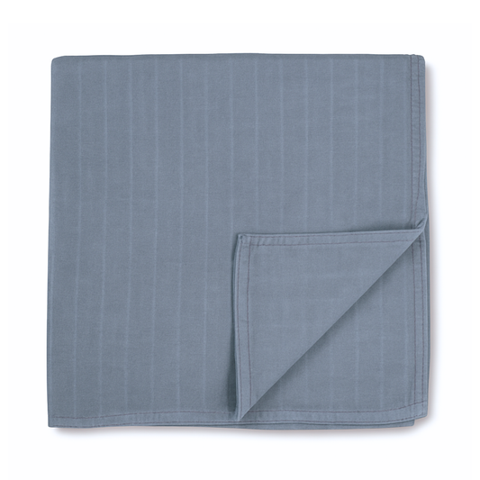 Personalized Embroidered Swaddle | Dusty Blue