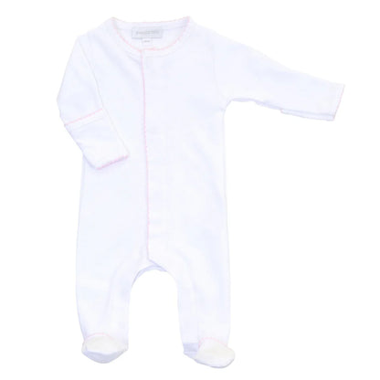 Essentials Footie | White/Light Pink