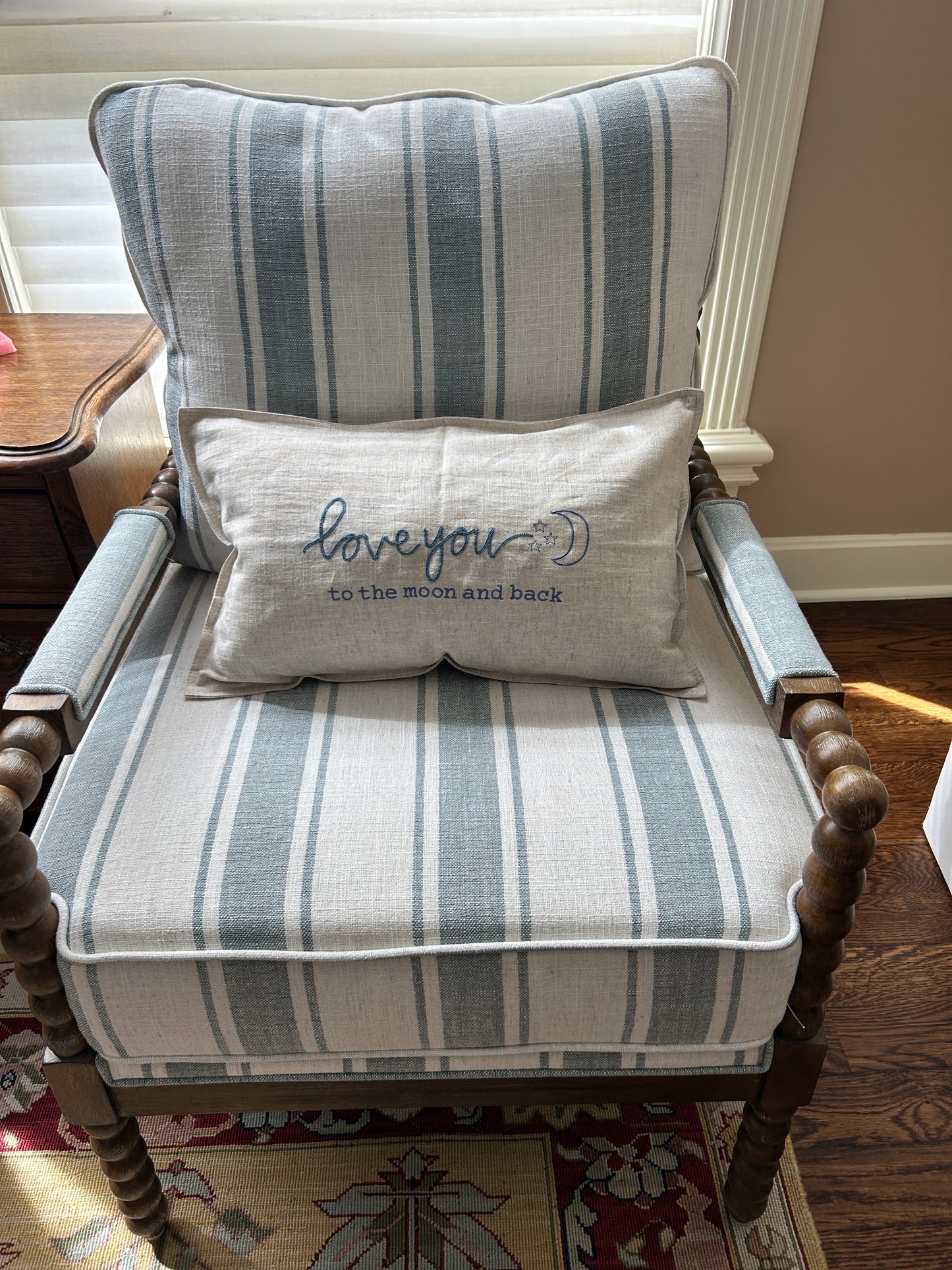 Custom Listing: Personalized, 2 Sided 'Love you to the moon' Pillow
