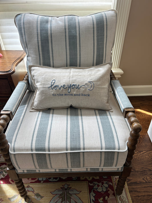 Custom Listing: Personalized, 2 Sided 'Love you to the moon' Pillow