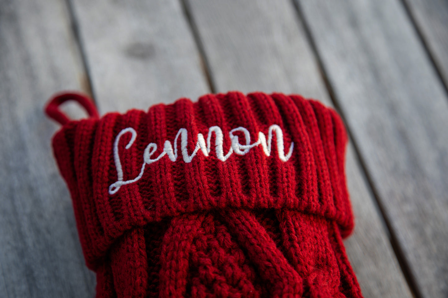 Personalized Cable Knit Christmas Stockings with Name Embroidery