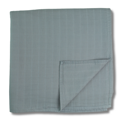 Personalized Embroidered Swaddle | Dusty Blue