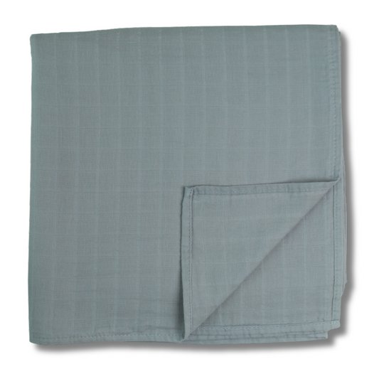 Personalized Embroidered Swaddle | Dusty Blue