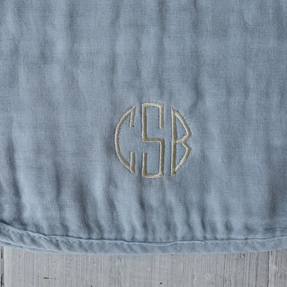 Personalized Burp Cloth | Dusty Blue