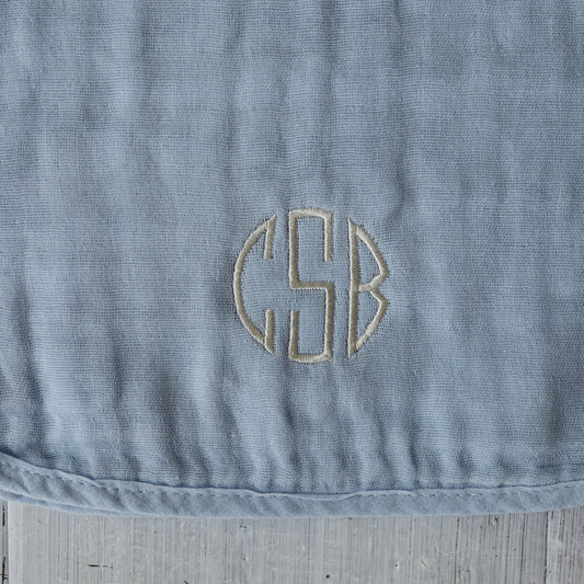 Personalized Burp Cloth | Dusty Blue