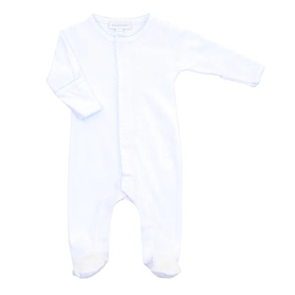 Essentials Footie | White/Light Blue