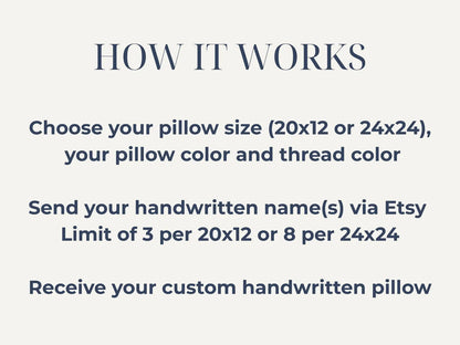 Custom Handwriting Pillow Cover