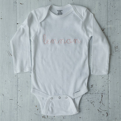 Personalized Embroidered Long Sleeve Onesie®