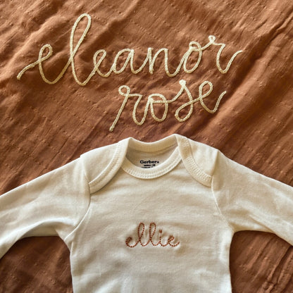 Personalized Embroidered Long Sleeve Onesie®