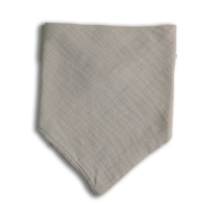 Embroidered Bib Bandana | Medium Grey