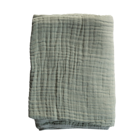 Personalized Embroidered Muslin Throw | Fern