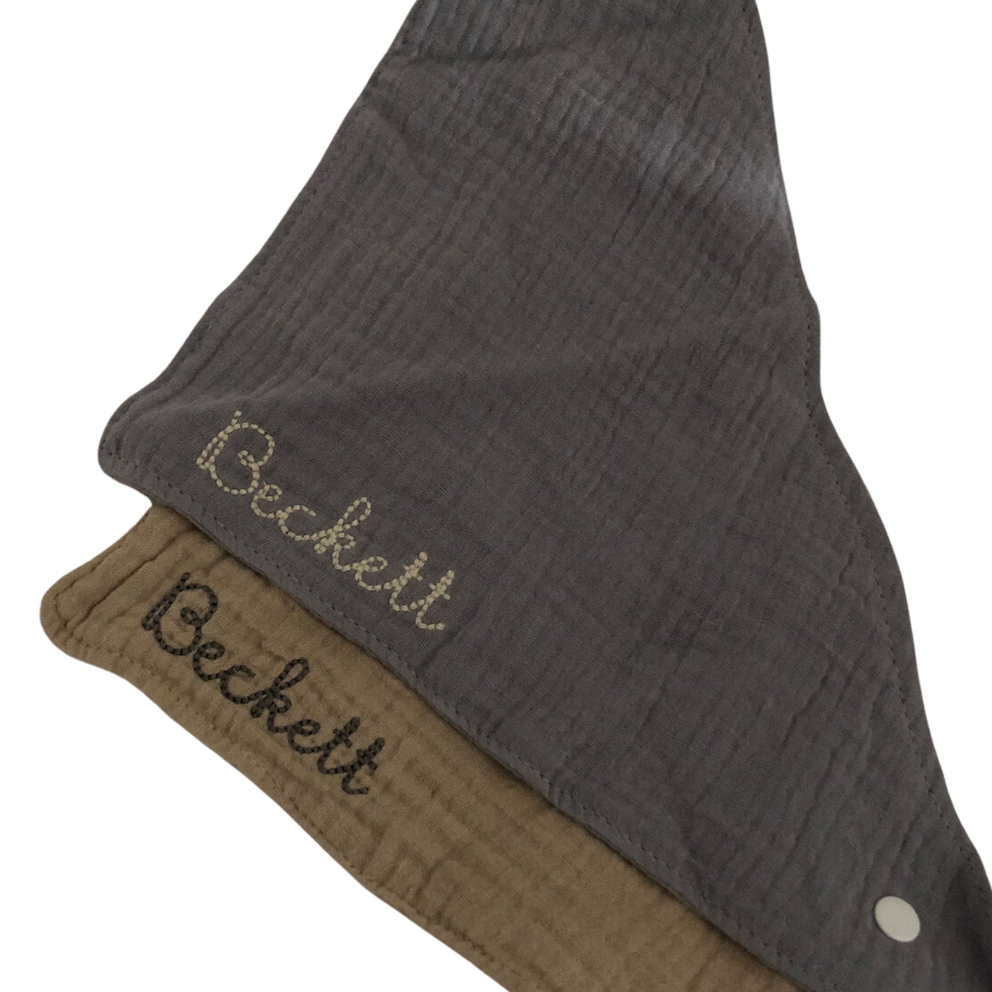 Embroidered Bib Bandana | Navy Blue