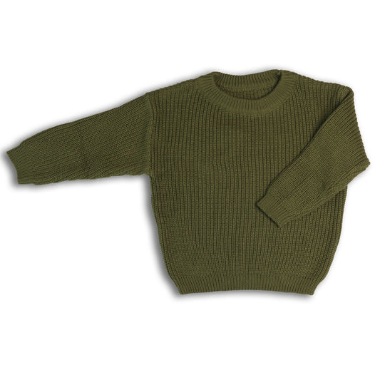 Personalized Embroidered Knit Sweater | Olive