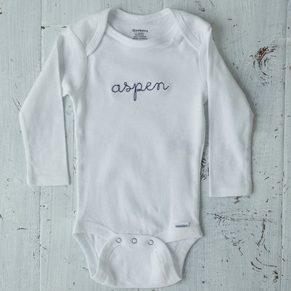 Personalized Embroidered Long Sleeve Onesie®