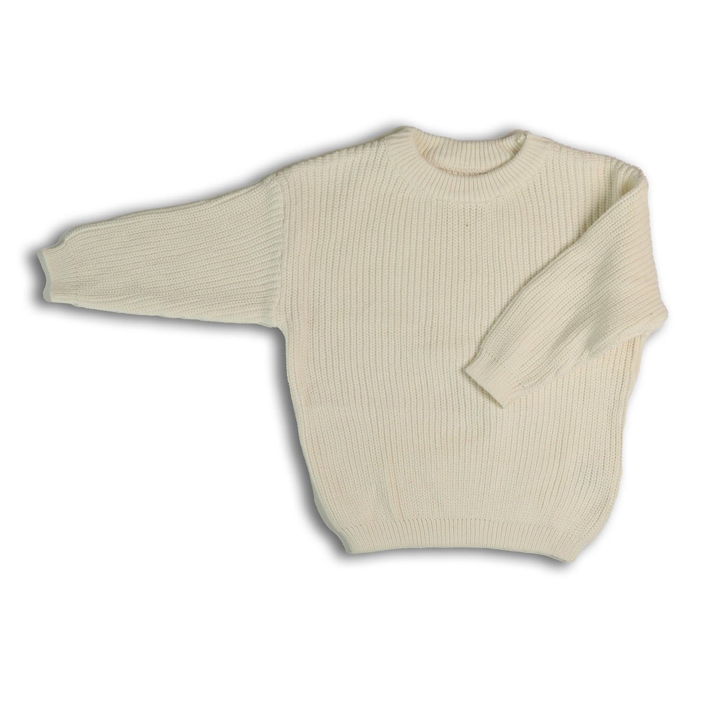 Personalized Embroidered Knit Sweater | White