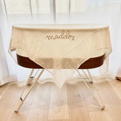 Personalized Embroidered Swaddle | White